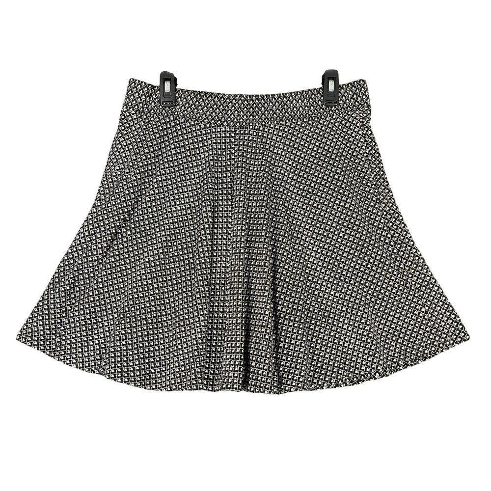 Loft Geometric Print Fit Flare Mini Skirt Business‎ Casual Womens M